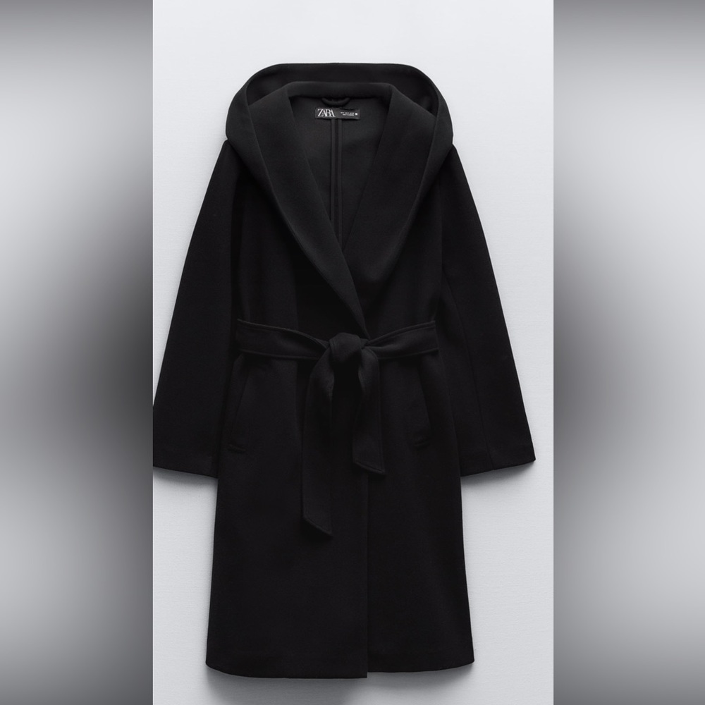 Zara Soft Hooted Coat - Long